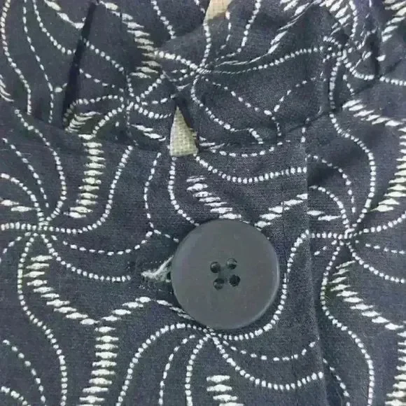 XL CJ Banks Women's 3/4 Sleeve Abstract Button Up Jacket 100% Cotton - Picture 11 of 13